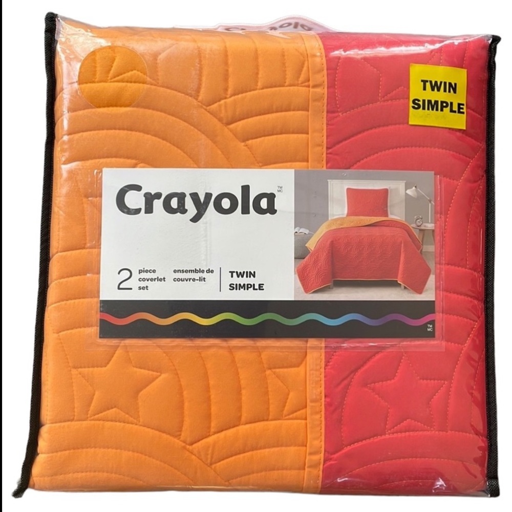 Crayola | 2-piece Reversible Twin Coverlet Set